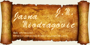 Jasna Miodragović vizit kartica